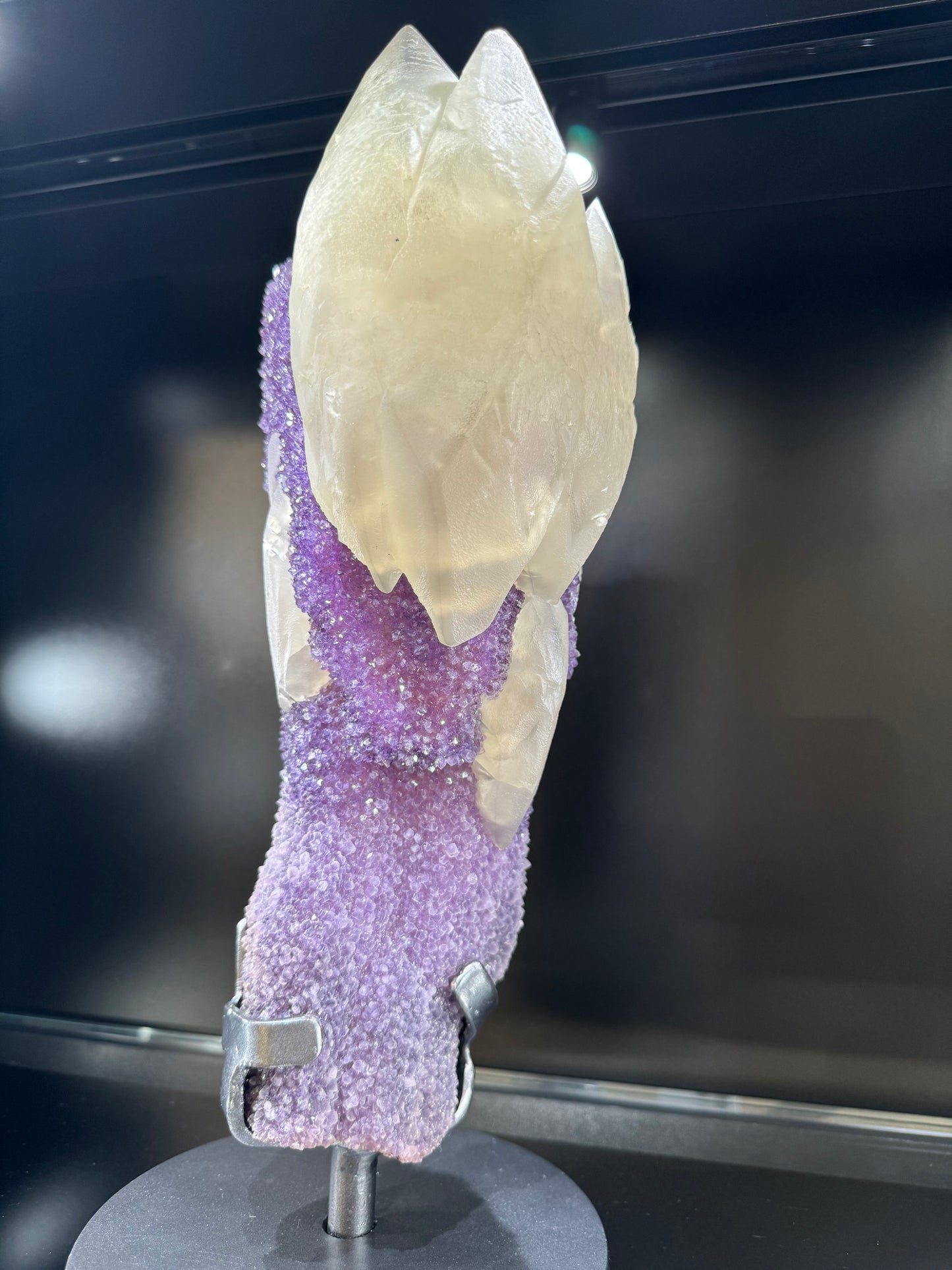 Amethyst, Baryte and Calcite Natural Spire