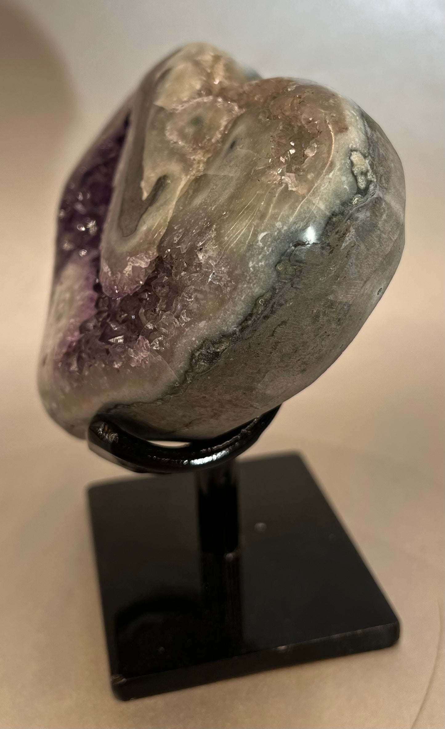 Amethyst Heart on Stand