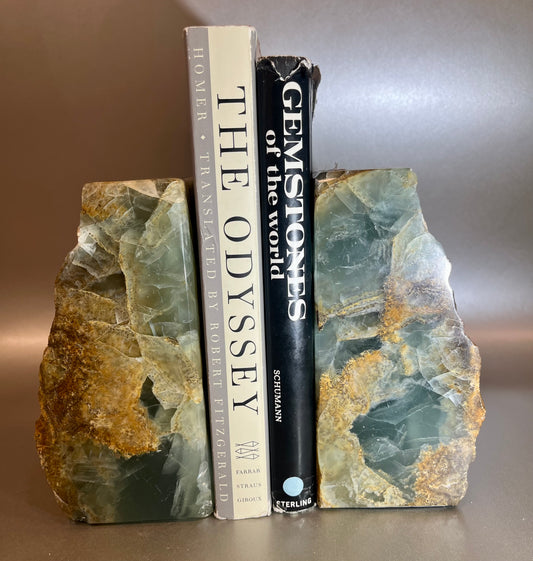 Blue Onyx Bookends