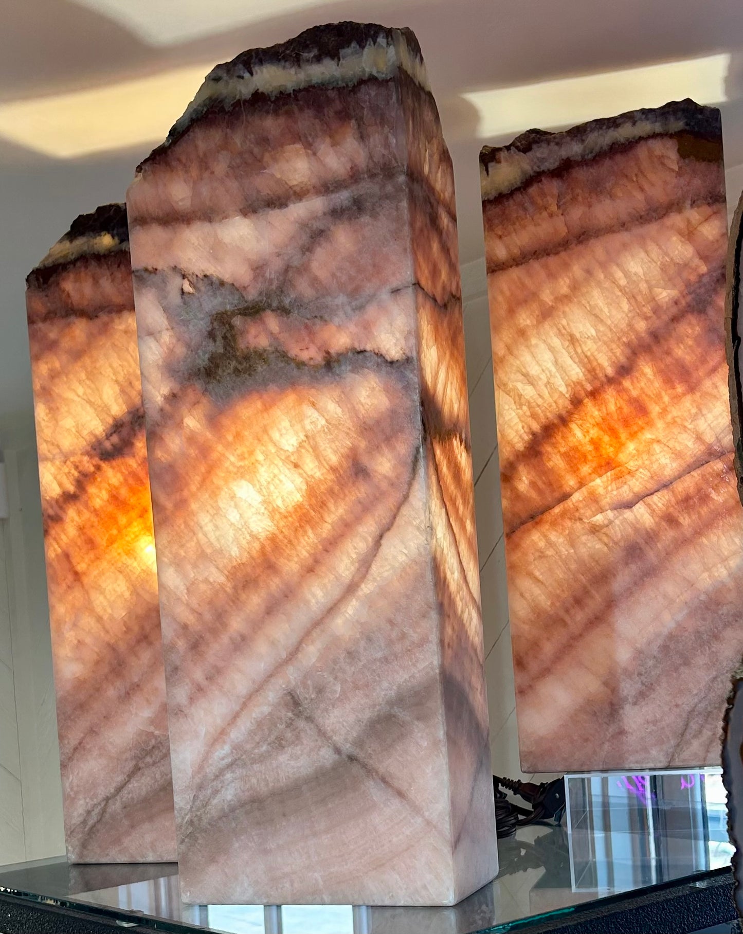 Rose Onyx Lamp