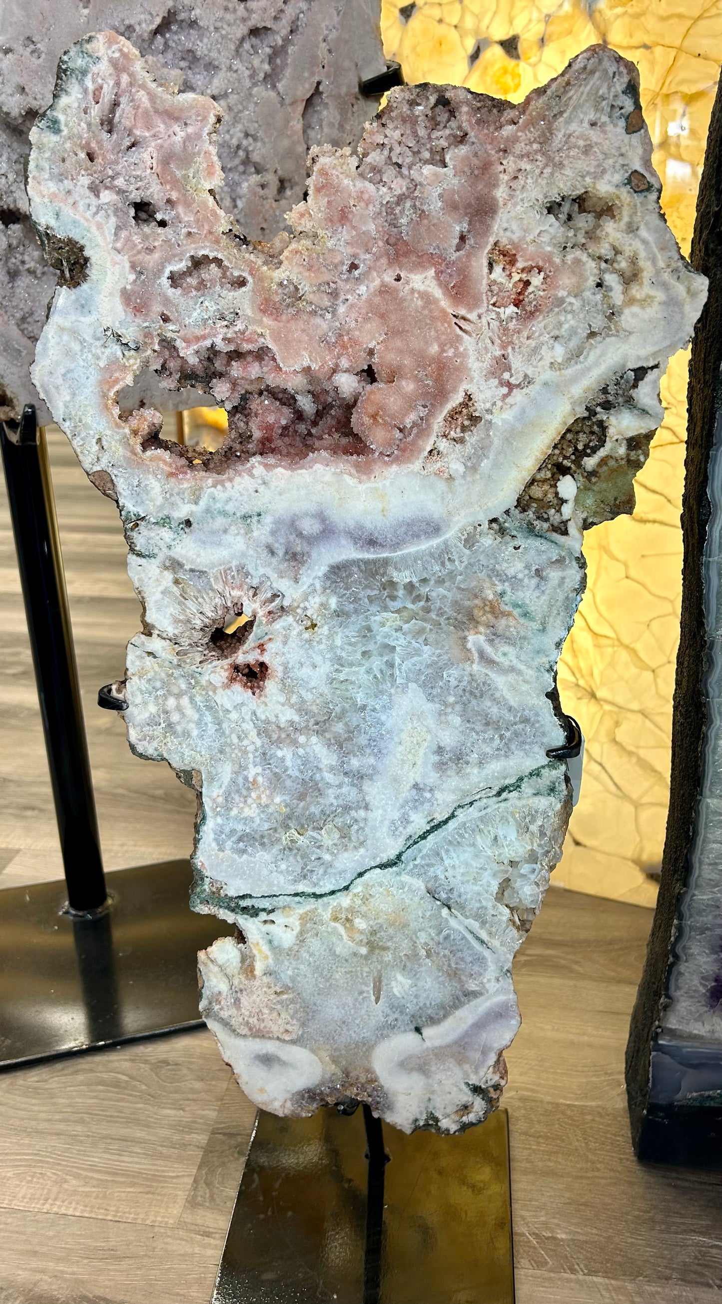 Free Form Pink Amethyst Slab