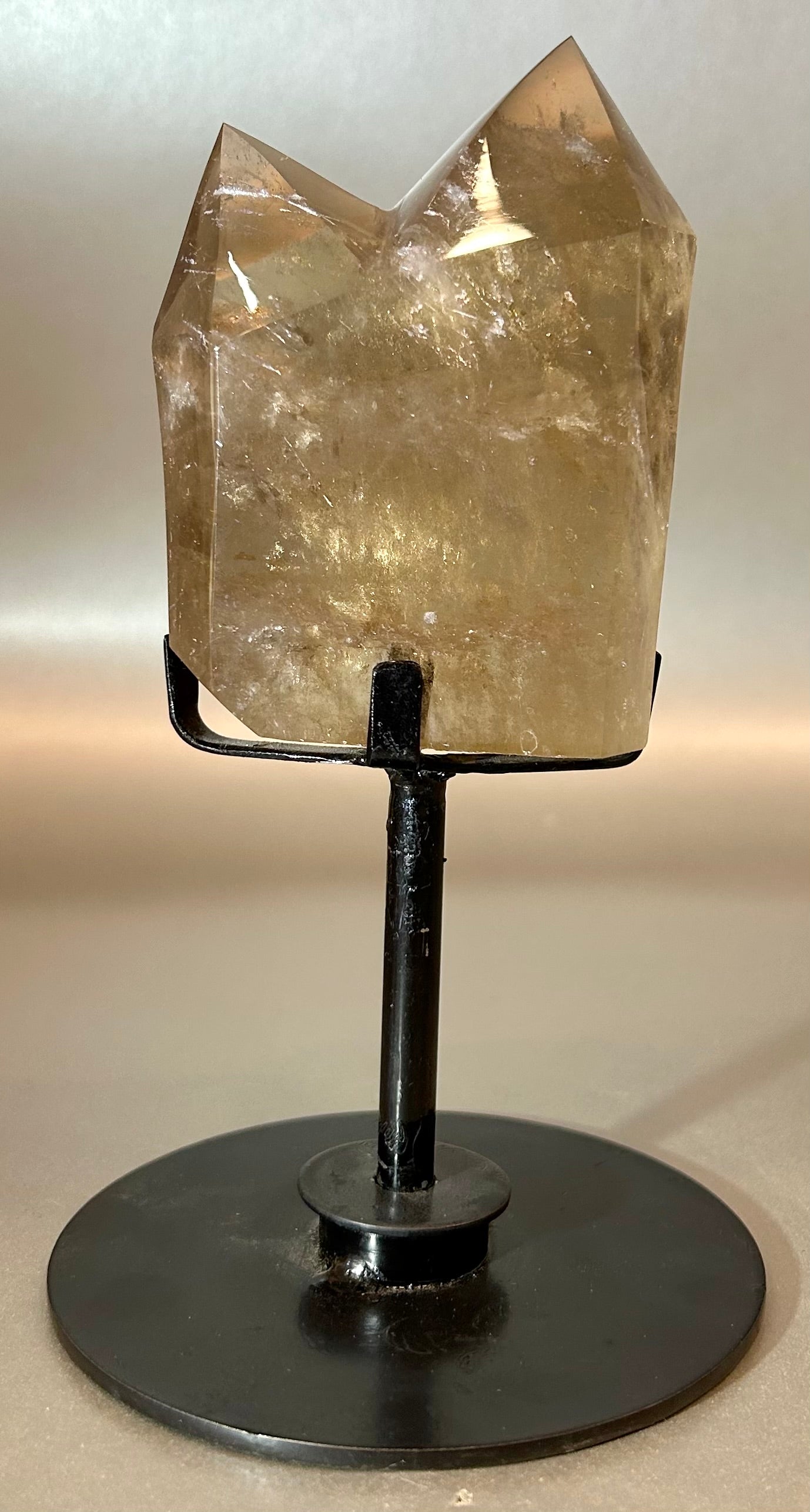 Twin Citrine On Stand