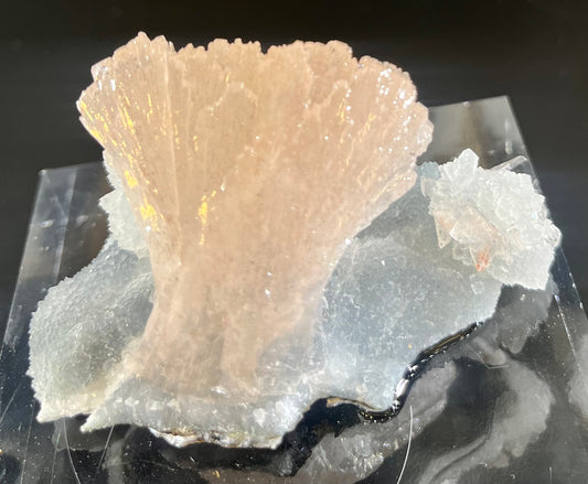 Heulandite on Chalcedony Mineral Specimen