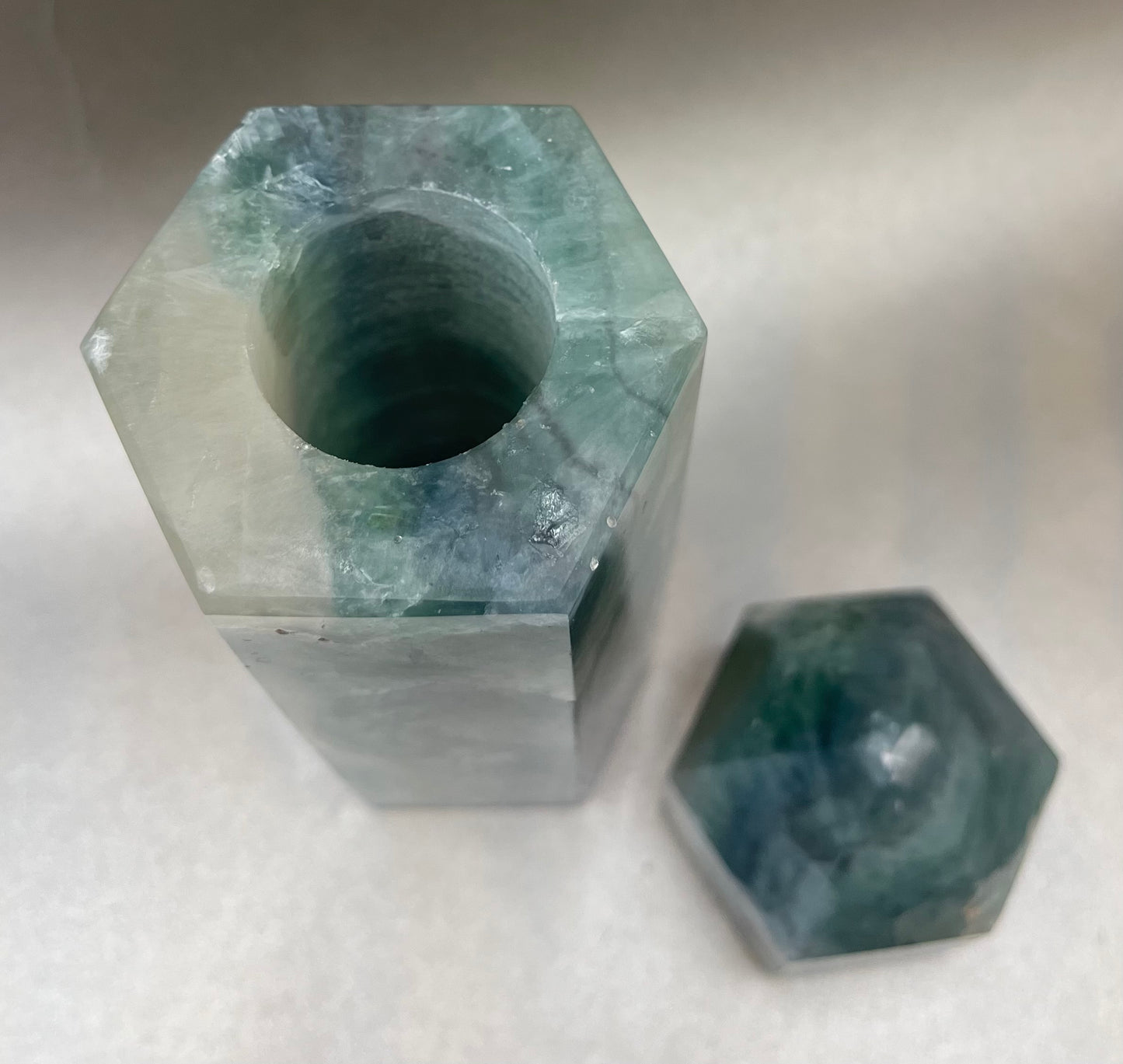 Fluorite Obelisk Container