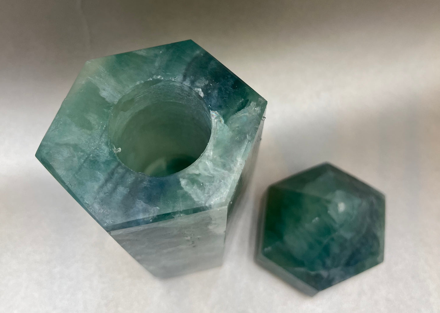 Fluorite Obelisk Container