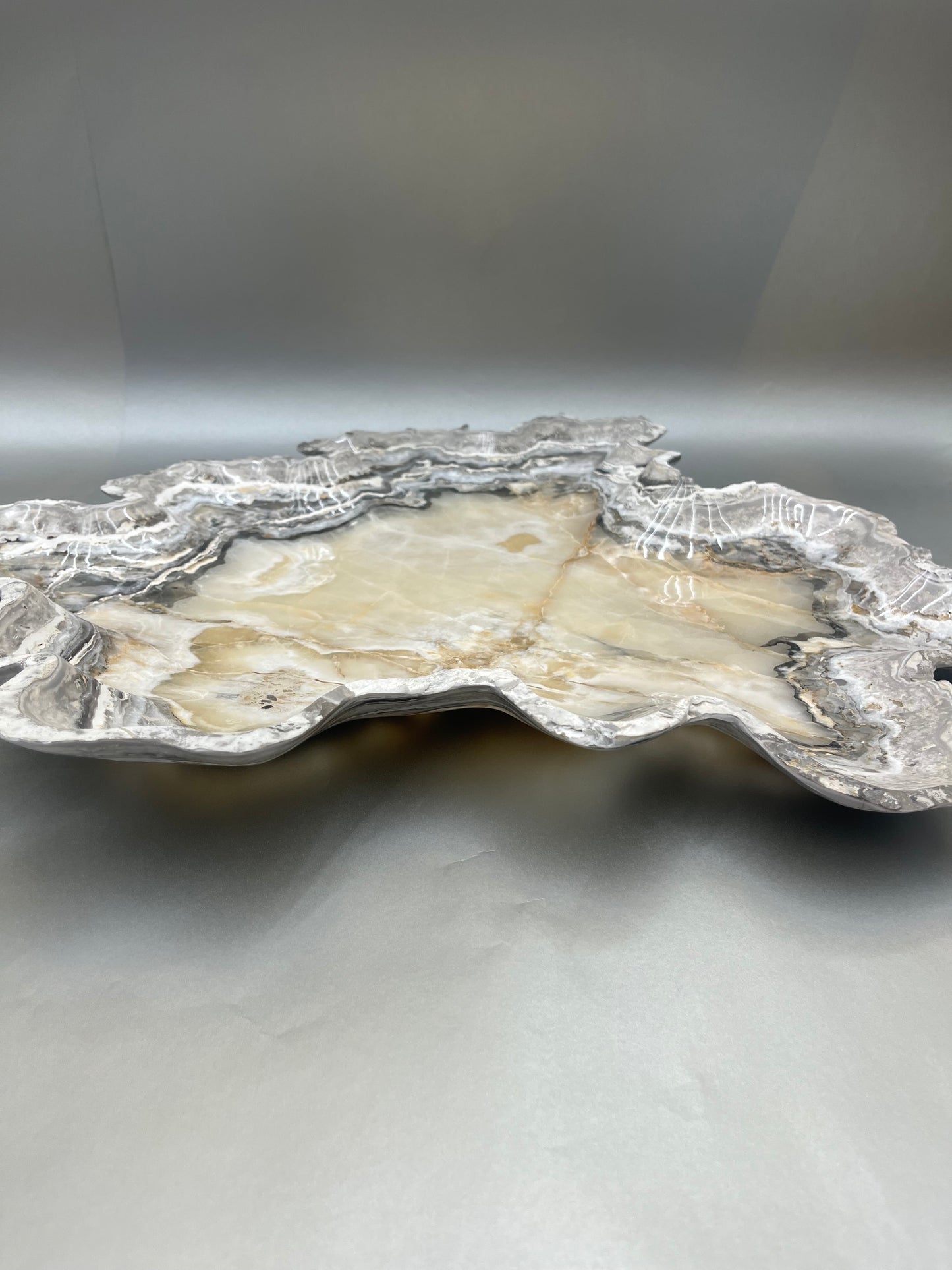 Rustic Low Profile Onyx Bowl