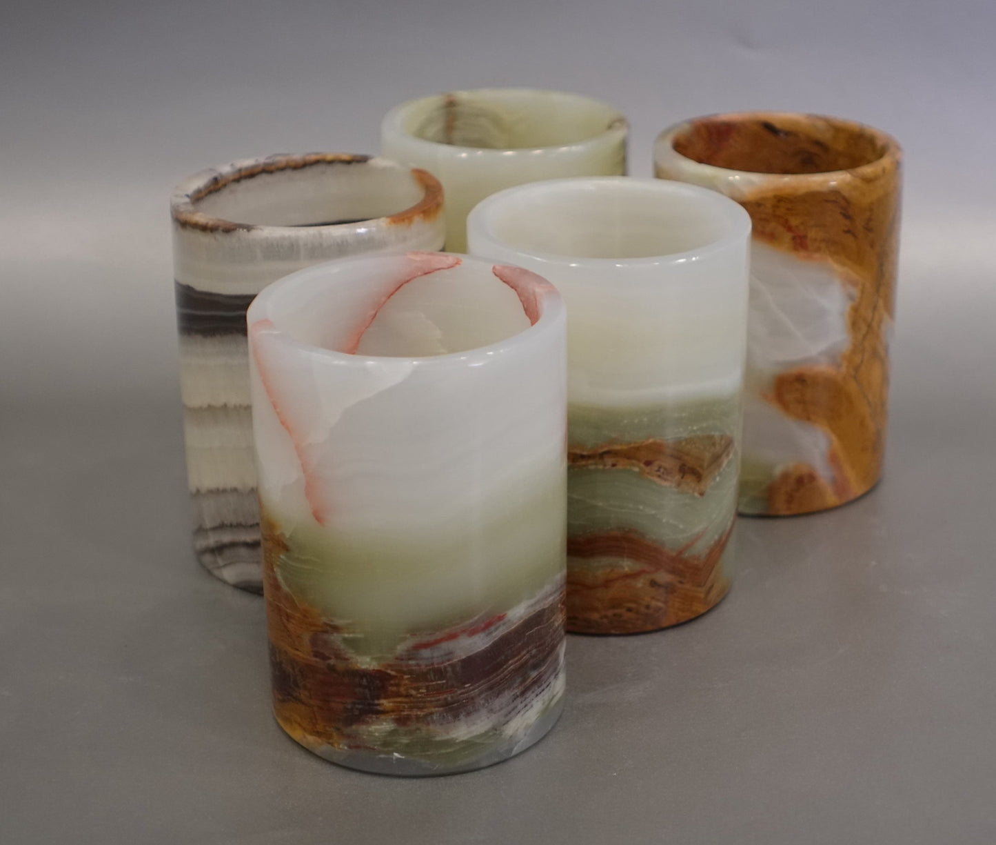 Green Onyx 10 cm Votive Tumbler