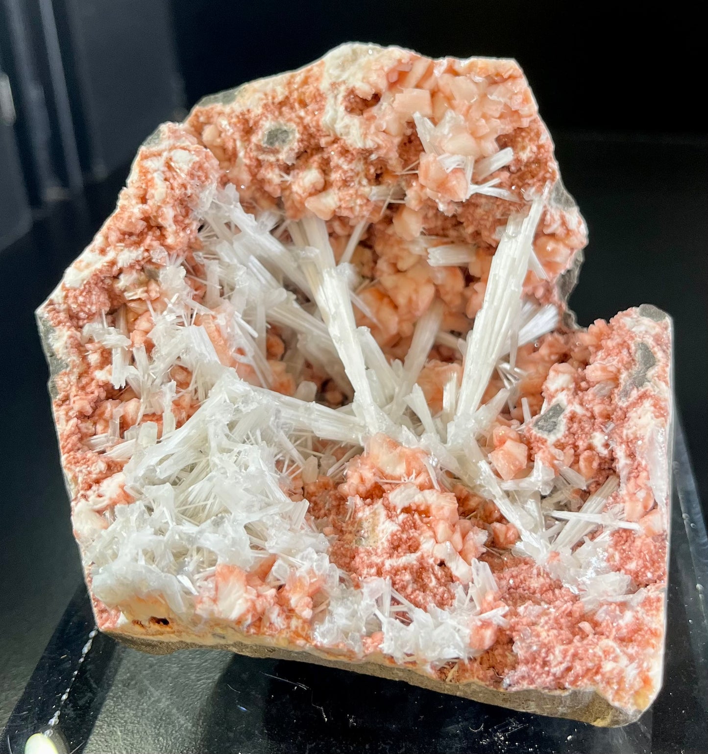 Heulandite with Scolecite Sprays Mineral Specimen