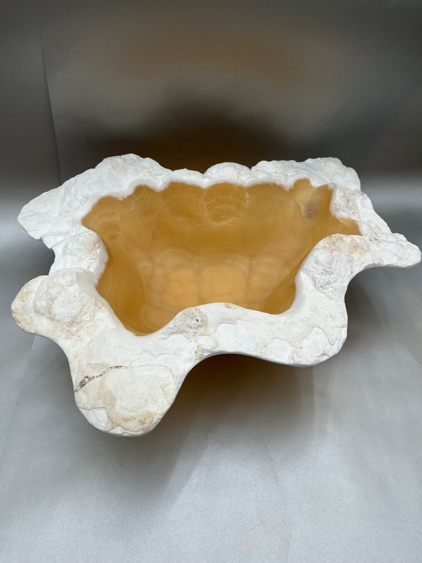 Honey Onyx Carved Bowl