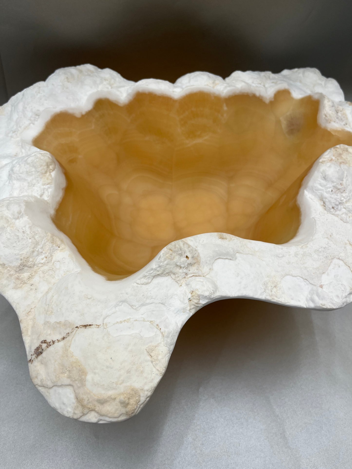 Honey Onyx Carved Bowl