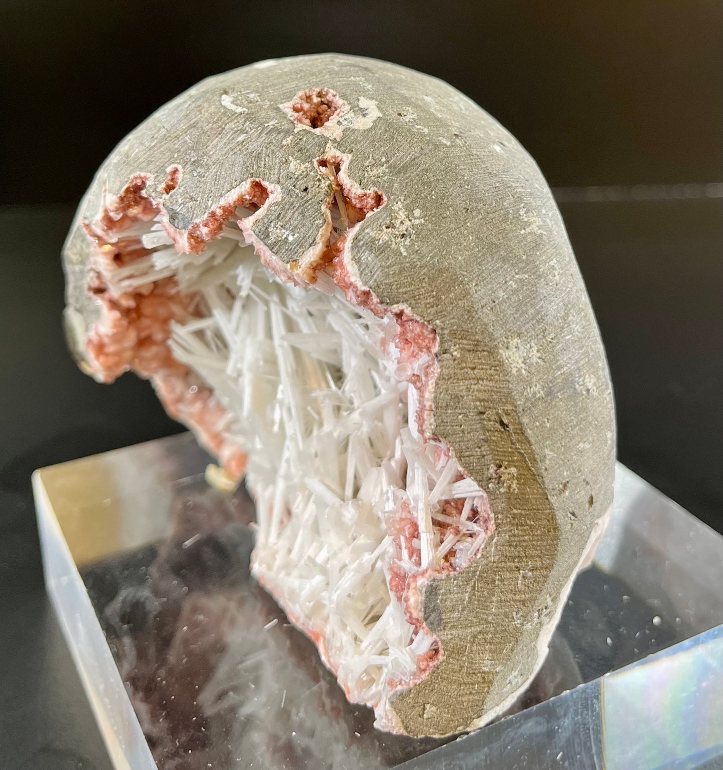 Heulandite with Scolecite Sprays Mineral Specimen