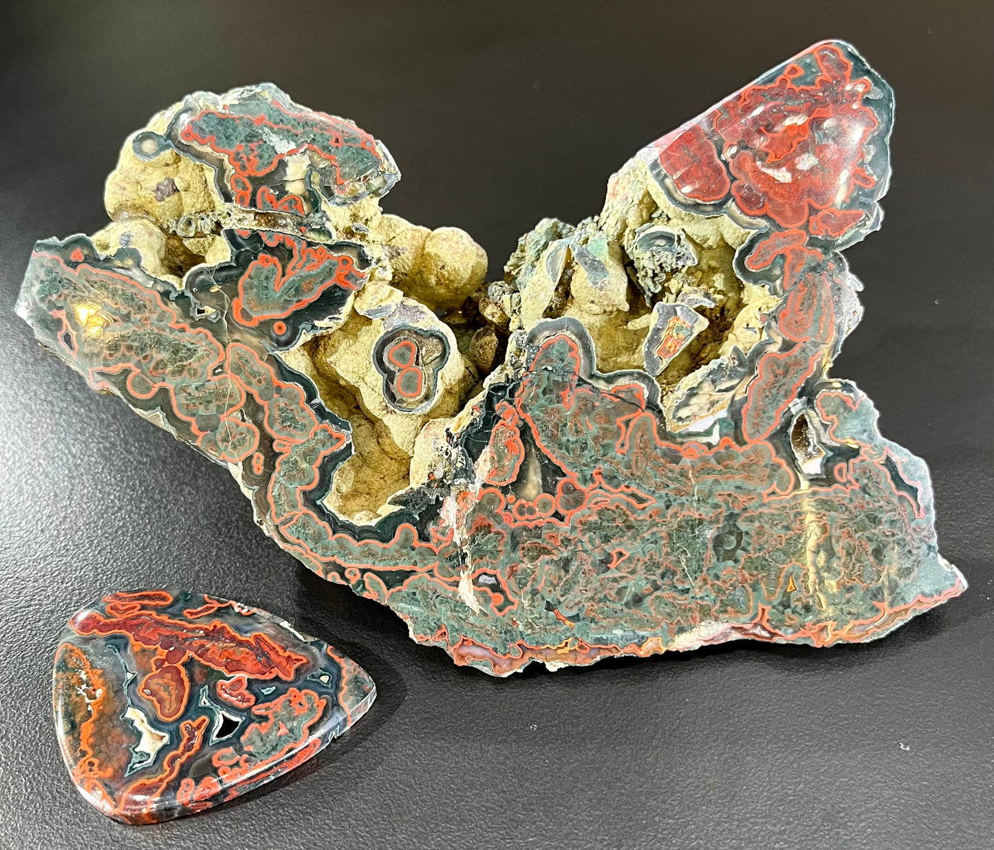 Electric Sunset Moss Agate from Idaho