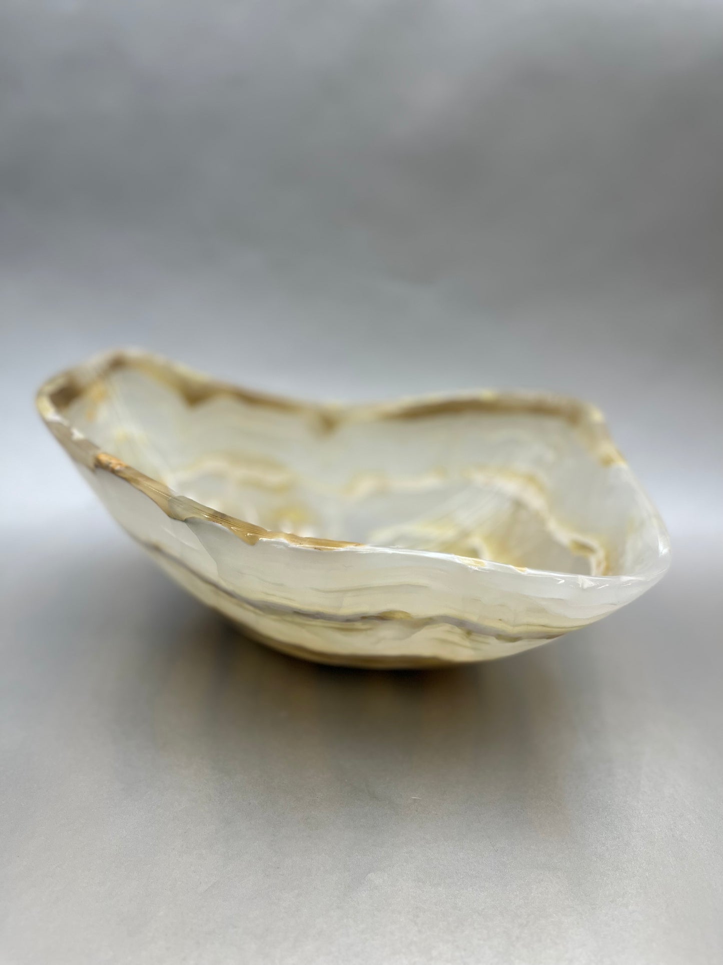 Light Multicolor Onyx Polished Bowl