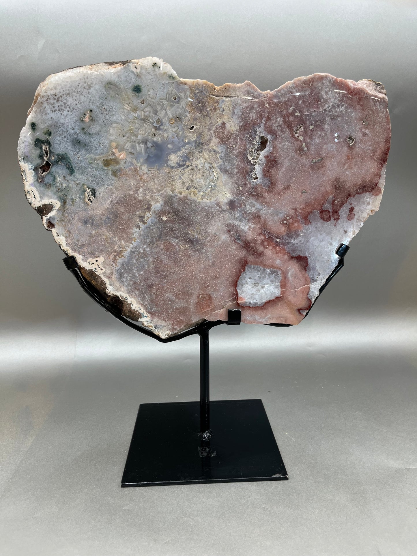 Pink Amethyst Slab on stand