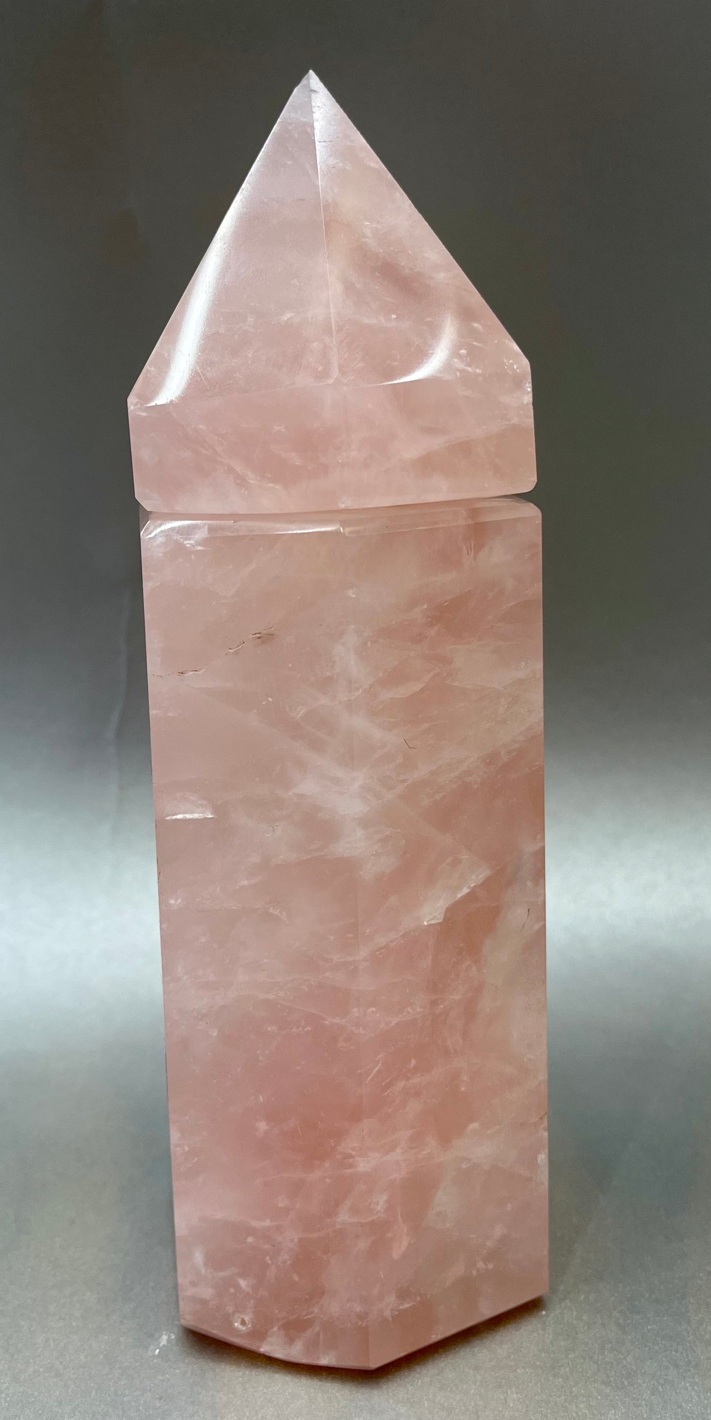 Rose Quartz Obelisk Container