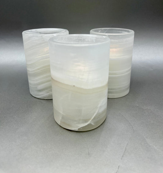 Onyx Ice Tumbler Votive 10cm