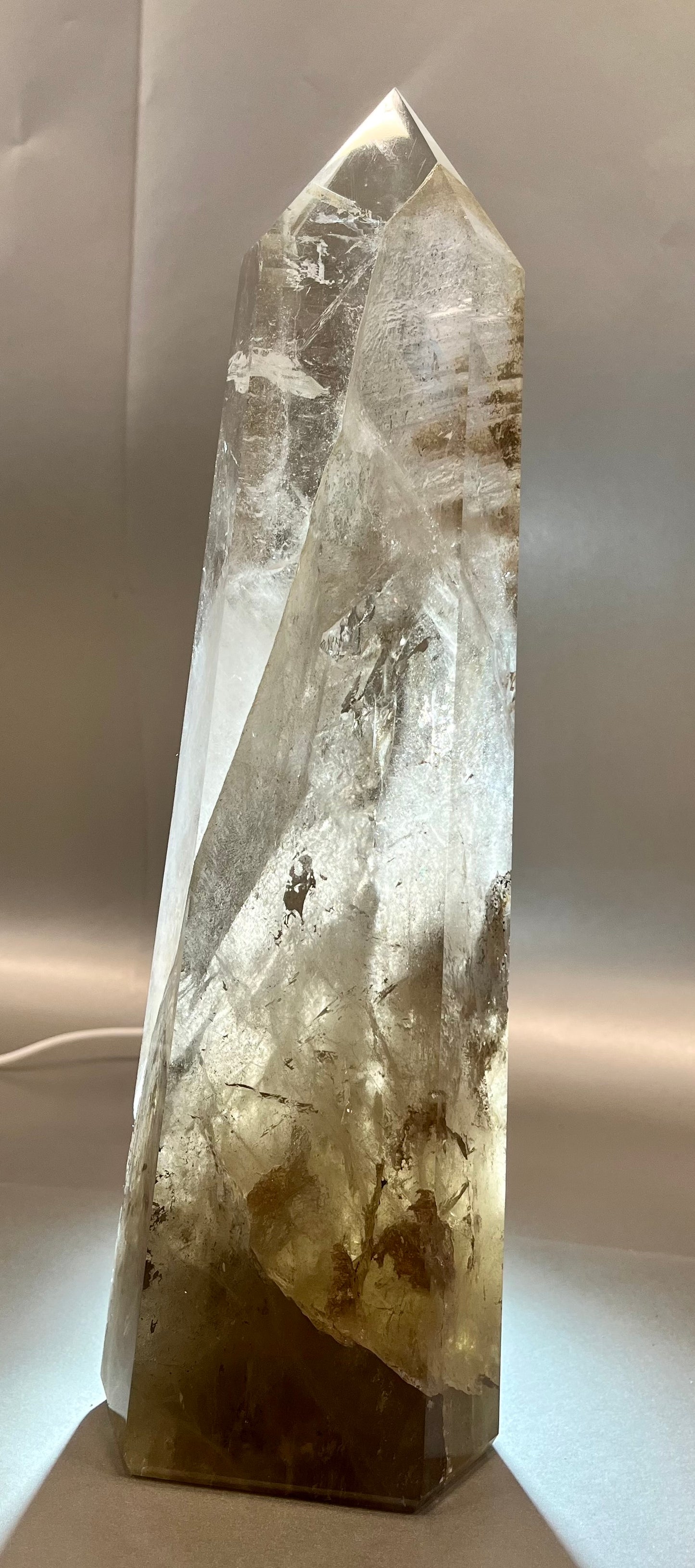 Large Polished Smokey Quartz Tower