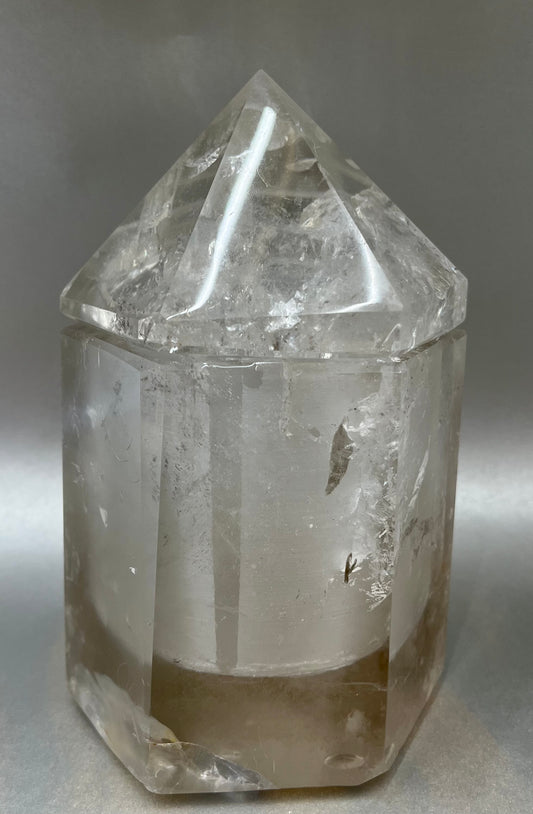 Quartz (Smokey) Obelisk Container