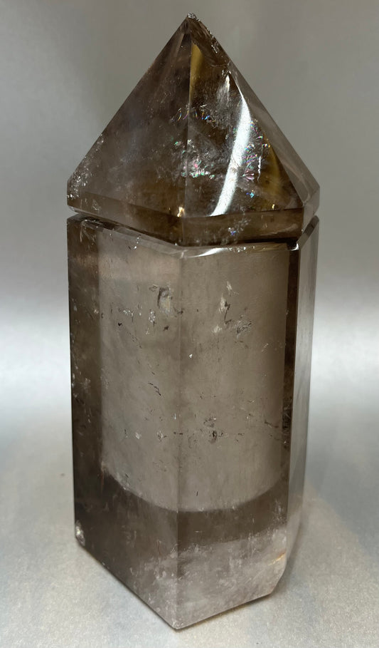 Quartz (Smokey) Obelisk Container