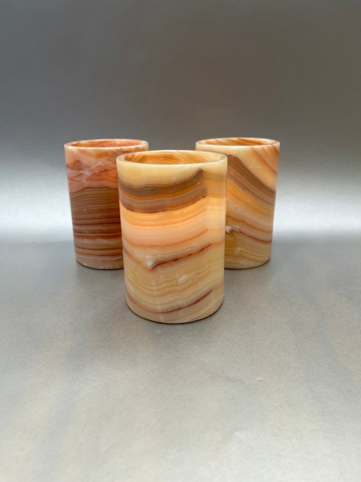 Onyx Sunset Polish Tumbler Votive