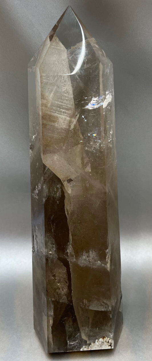 Large Polished Smokey Quartz Tower