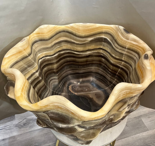 Large Zebra Onyx Cistern Bowl