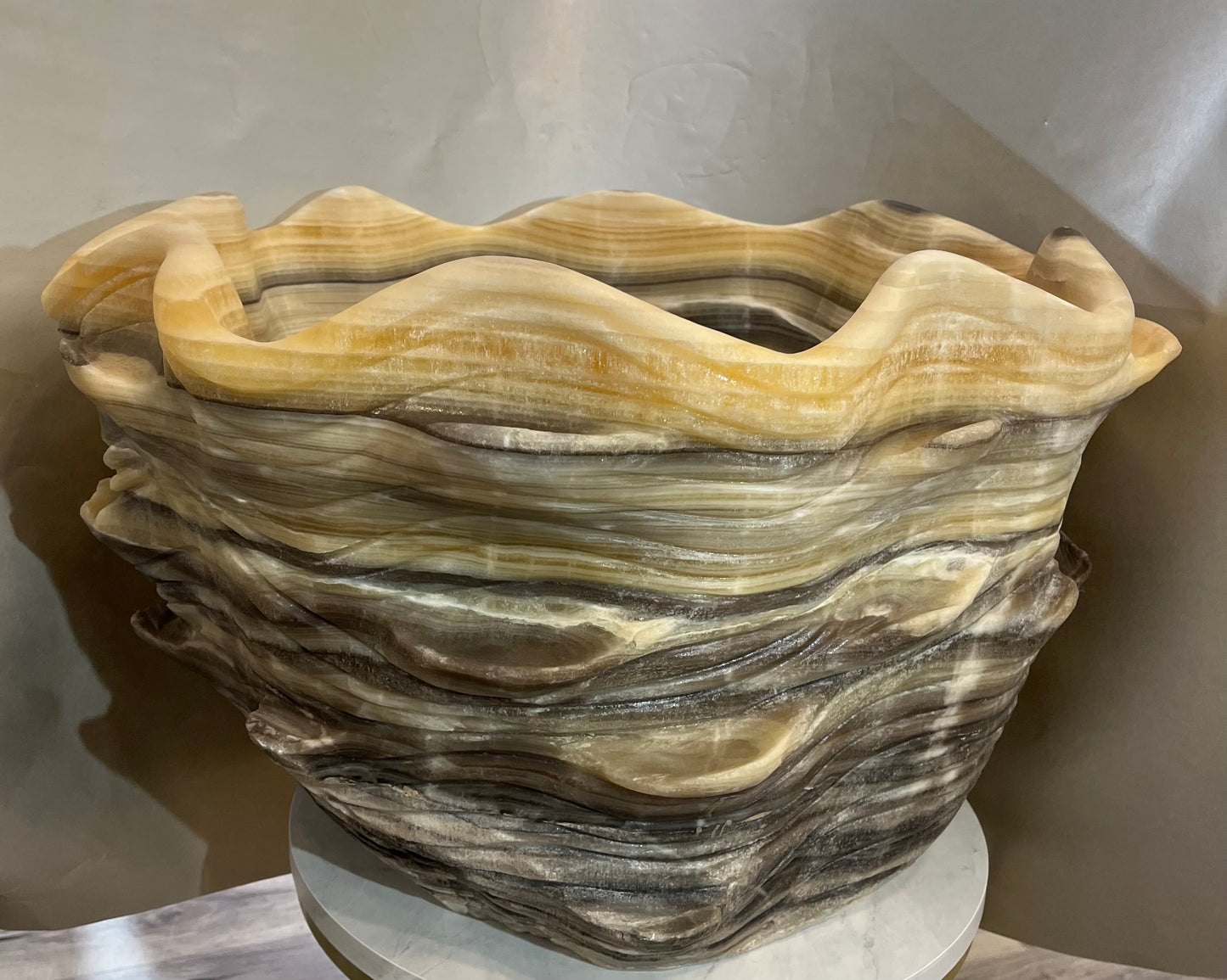 Large Zebra Onyx Cistern Bowl