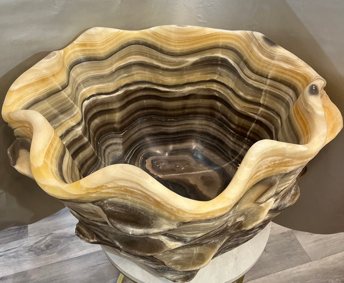 Large Zebra Onyx Cistern Bowl